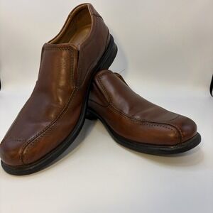 Clarks Mens Brown Leather Slip On Loafers/Casual/Career/Shoes/26068035